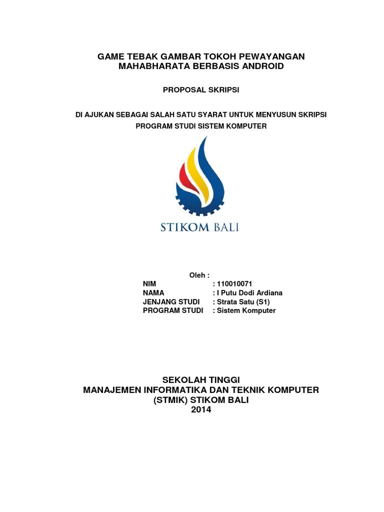 Contoh Proposal Skripsi PDF