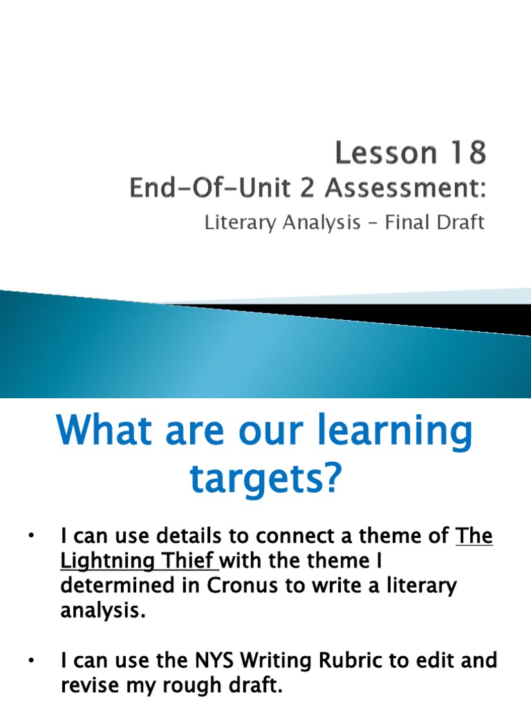 Literary Analysis Revision Guide | PDF