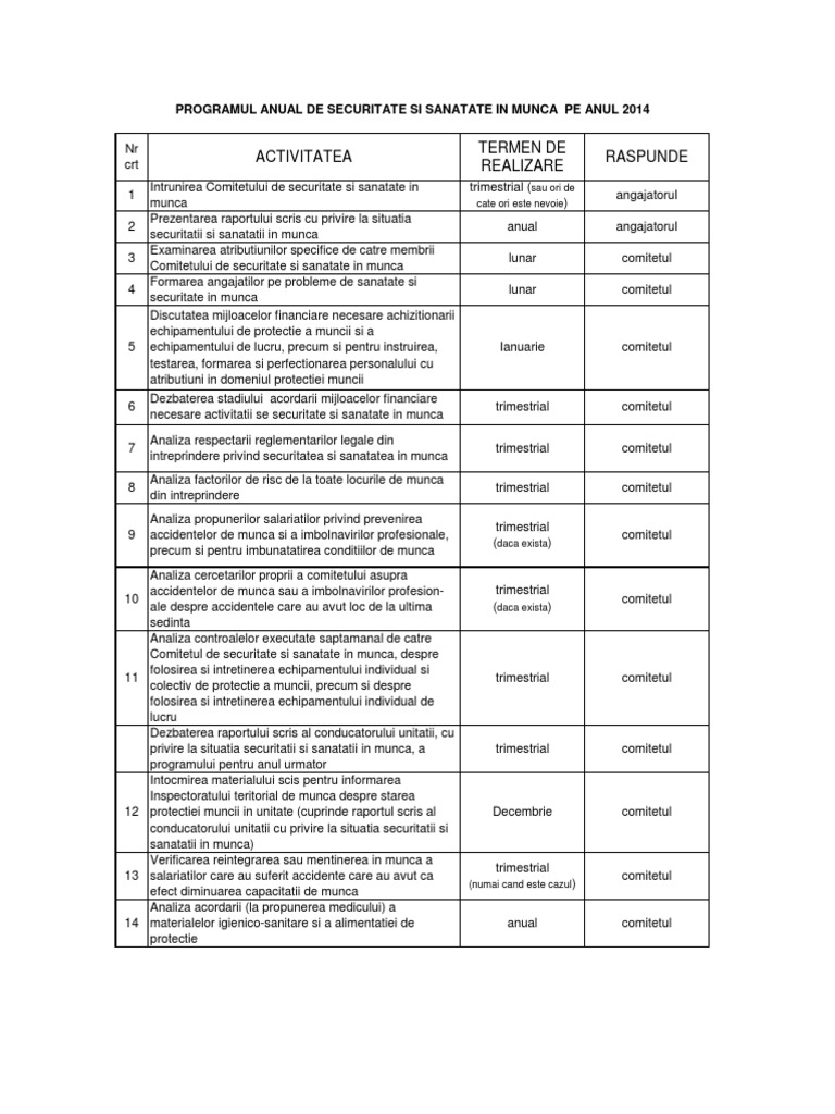 Program Anual CSSM | PDF