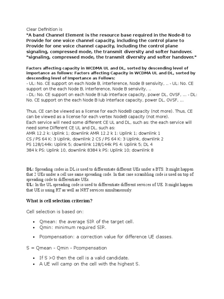 WCDMA Capacity and Power Control Explained | PDF | High Speed Packet ...