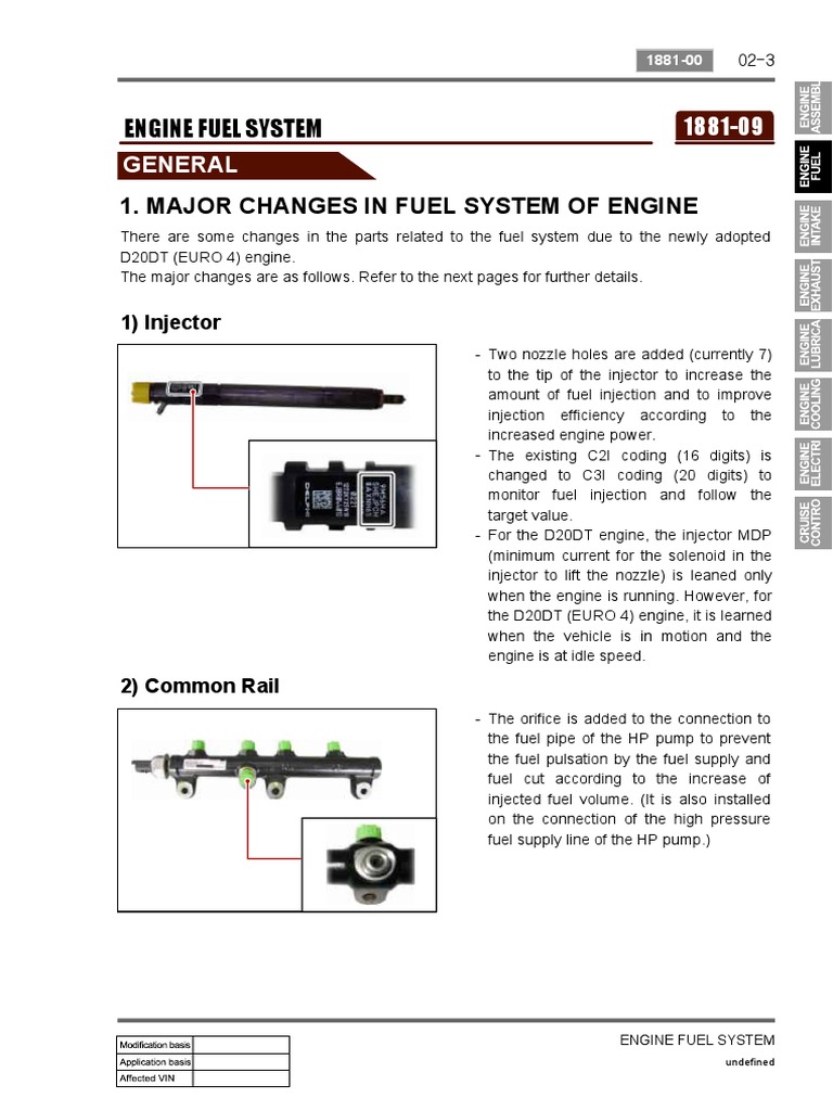 D20DT Engine Fuel System Changes | PDF | Computers | Technology ...