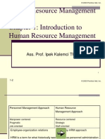 Human Resource Management Chapter 1: Introduction To Human Resource Management