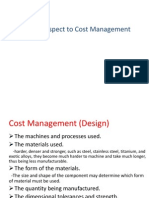 DFM With Respect To Cost Management