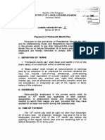 LA 015-14 Payment of The 14th Month Pay PDF