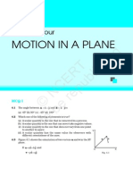 Motion in A Plane: © Ncert Not To Be Republished