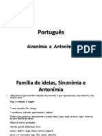 3 Português - Sinonímia e Antonímia