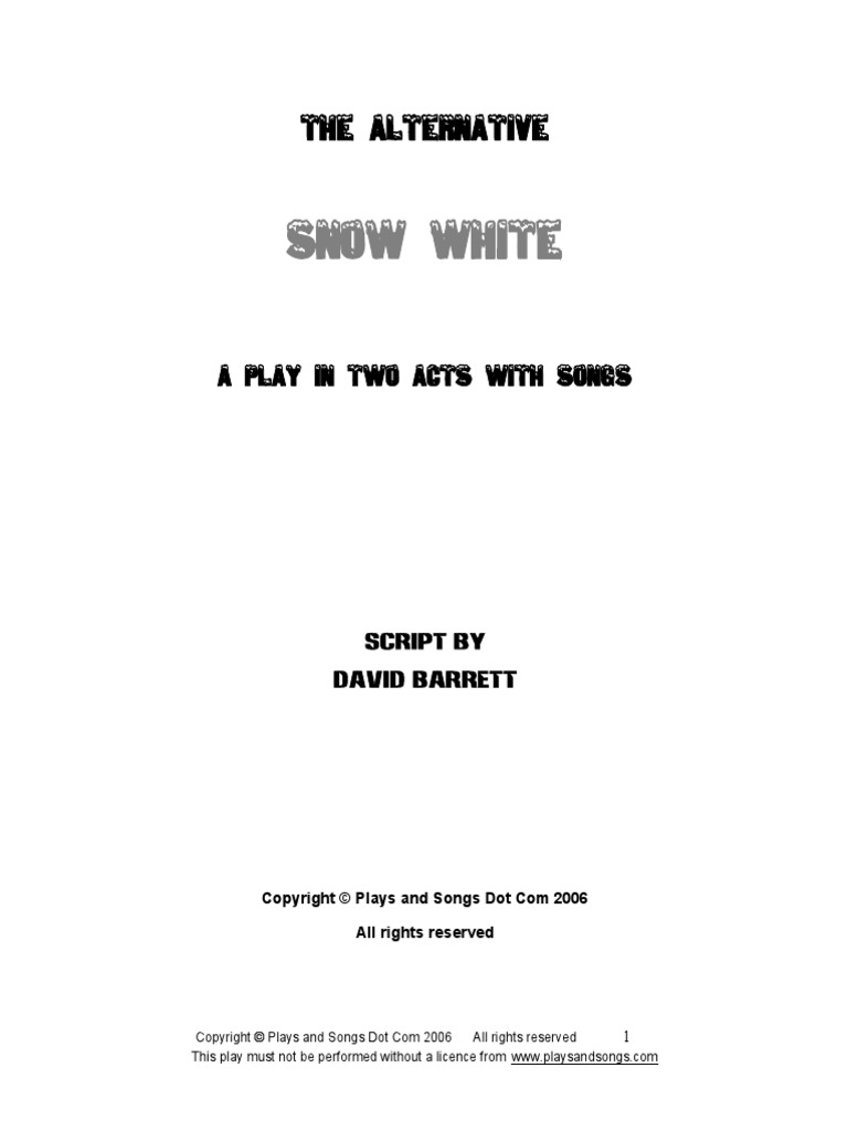 Snow White Script | PDF | Snow White
