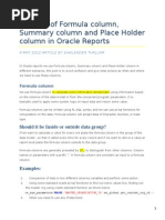 Purpose of Formula Column