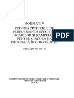 NP 063 2002 Normativ Privind Criteriile de Performanta Specifice Scarilor Si Rampelor Pentru Circulatia Pietonala in Constructii