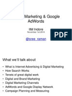 Digital Marketing and Adwords-Iim Indore-nov1-Sreeraman