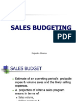 Sales Budgeting: Rajendra Sharma