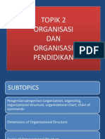 Topik 2 Organisasi DAN Organisasi Pendidikan