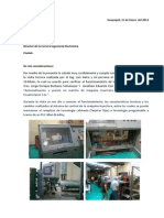 Informe visita técnica automatización máquina inyectora