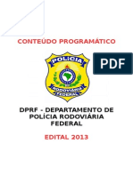 Conteúdo Programático DPRF 2013