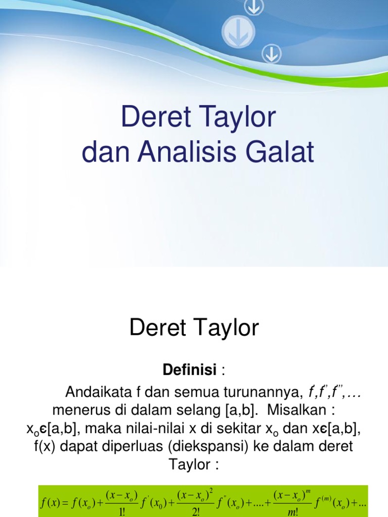 Deret Taylor Analisis Galat