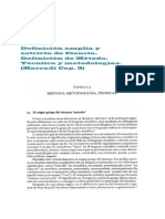 Definición Amplia y Estricta de Ciencia. Definición de Método, Técniica y Metodologías. Marradi Cap. 3 PDF
