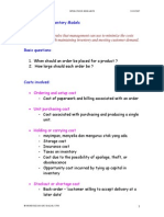 Deterministic Inventory Model