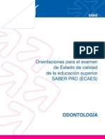 Odontologia Guia Orientacion Ecaes Icfes Mejor Saber