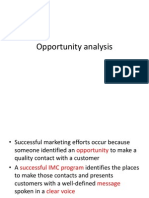 Analyze marketing opportunities