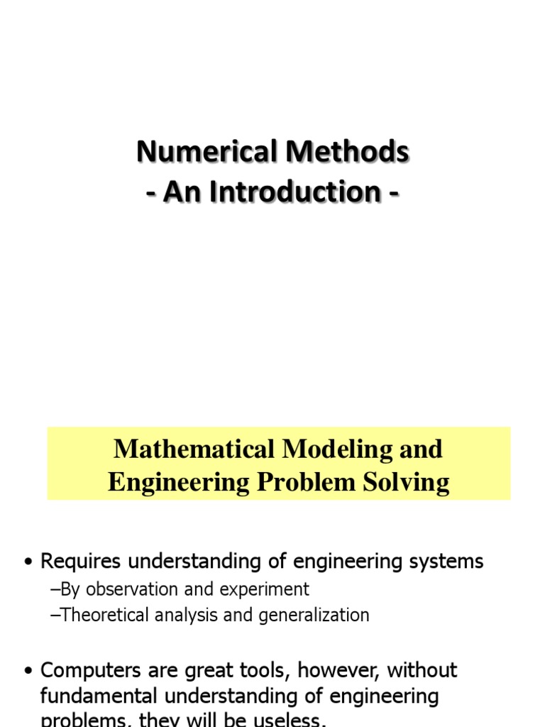 Numerical Methods Intro | PDF | Accuracy And Precision | Significant ...