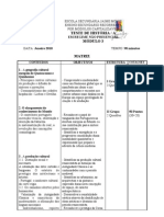 Matriz de História - Módulo 3 Janeiro 2010