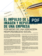 Impulso de La Imagen y Reputación de Una Empresa Por Medio de Una Verdadera Responsabilidad Social