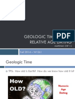 Geologic Time - Day 1 Relative Age Dating: Fall 2014 - W12L1