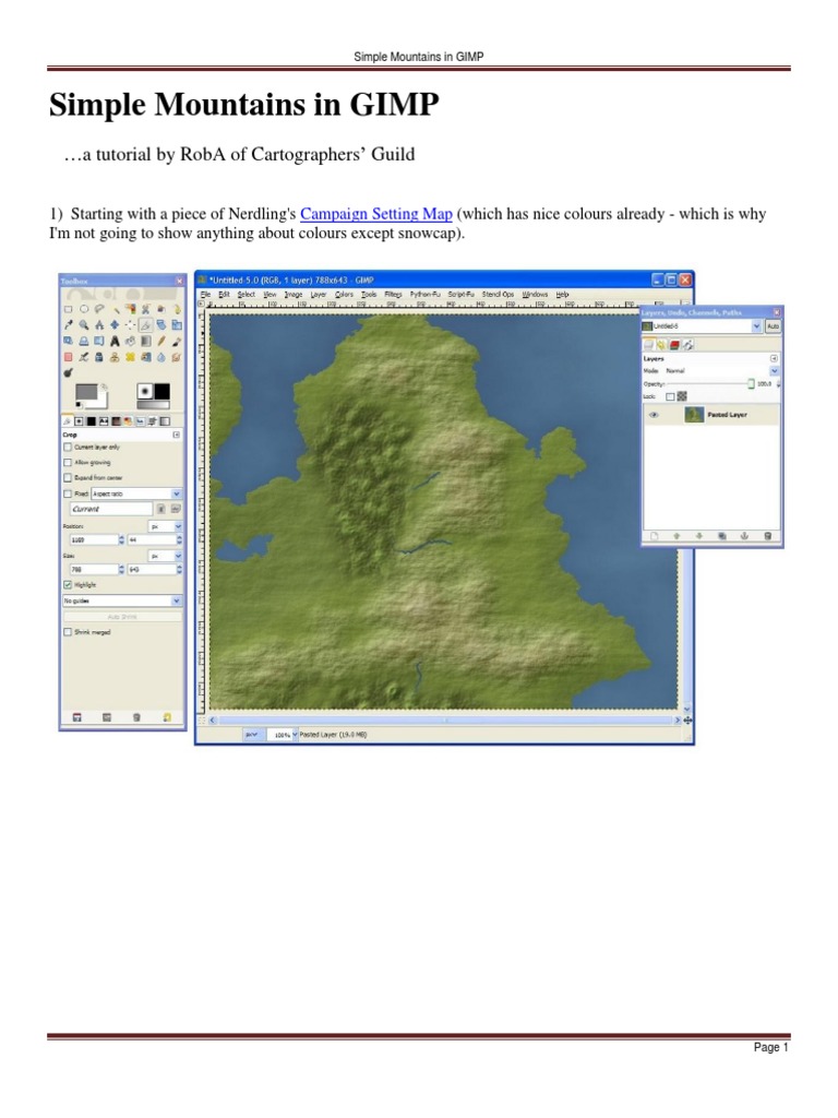 Simple Mountains in GIMP | PDF | Optics | Computer Graphics