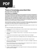 Download Theory of Knowledge Prescribed Titles by nepaliain SN25175085 doc pdf