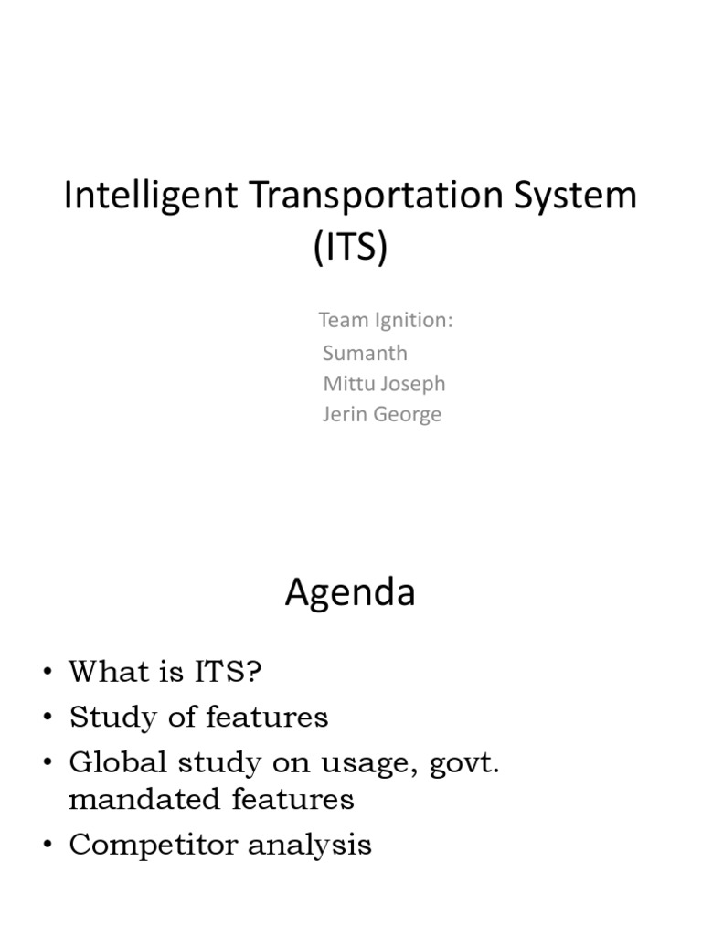 Intelligent Transportation Systems Overview | PDF | Traffic | Transport