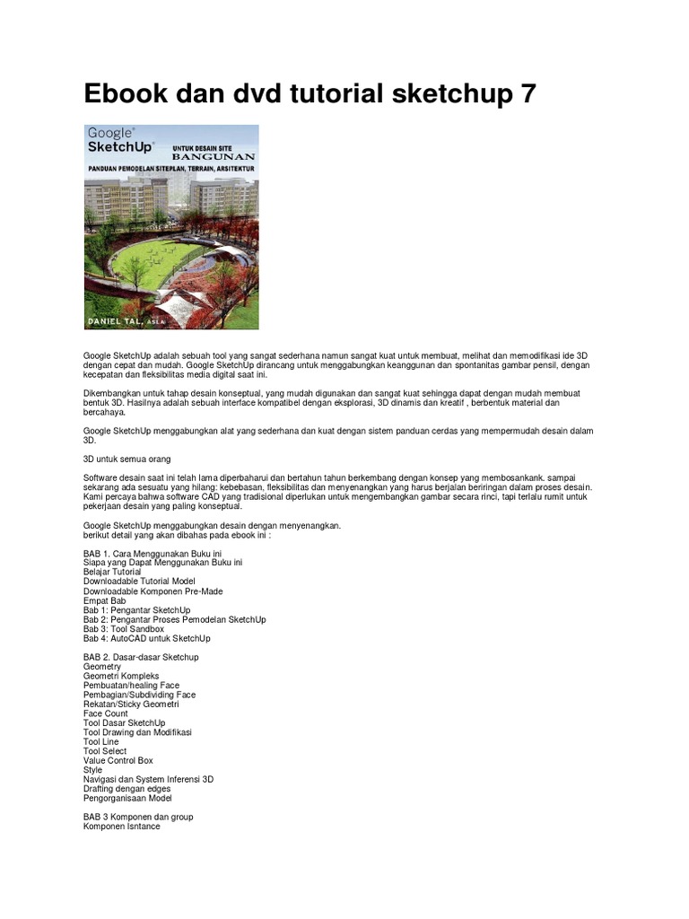 Ebook Dan DVD Tutorial Sketchup 7 PDF | PDF