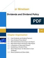 Chapter Nineteen: Dividends and Dividend Policy