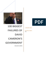 100 Biggest Failures of David Cameron's Government, by Eoin Clarke PHD