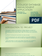 College Database Management Application