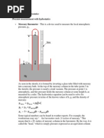 Applications of Hydrostatics