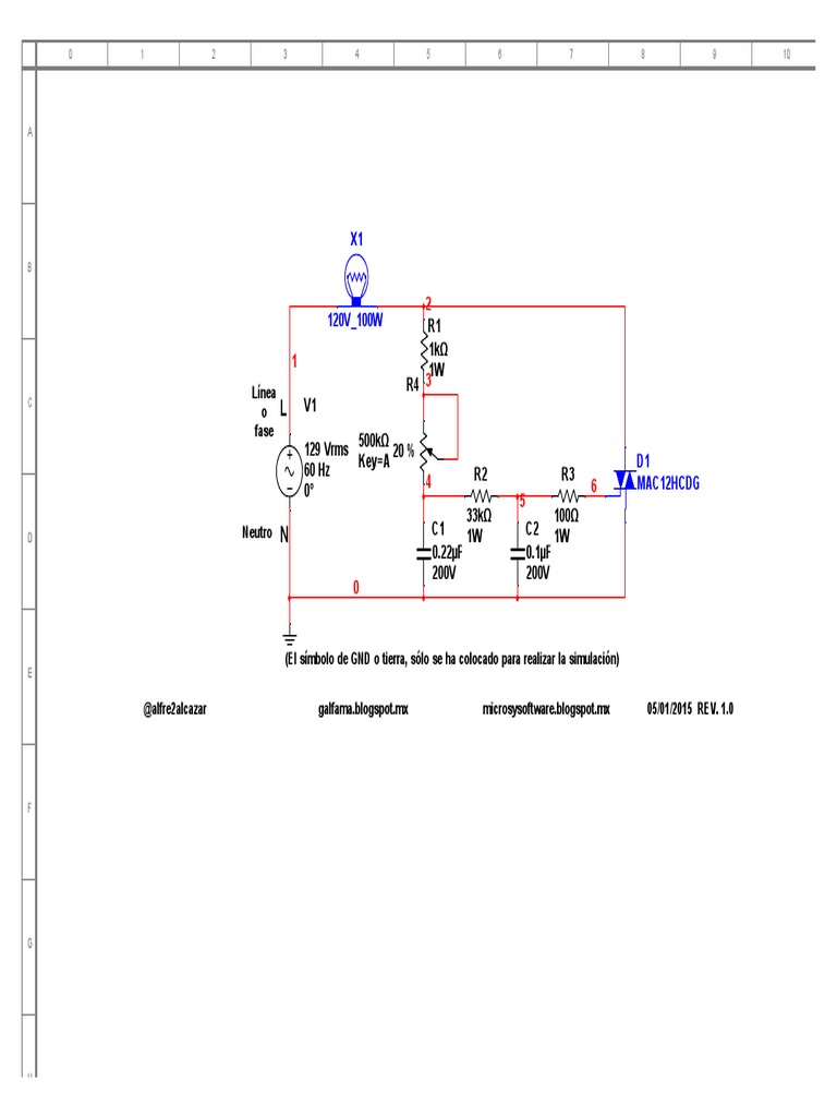 Dimmer Básico Con TRIAC MAC12N | PDF | Dispositivos semiconductores ...