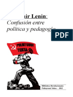 Confusión Entre Politica y Pedagogia - Lenin