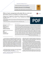 Effects of Water Management With Plastic Fi LM in A Semi - Arid