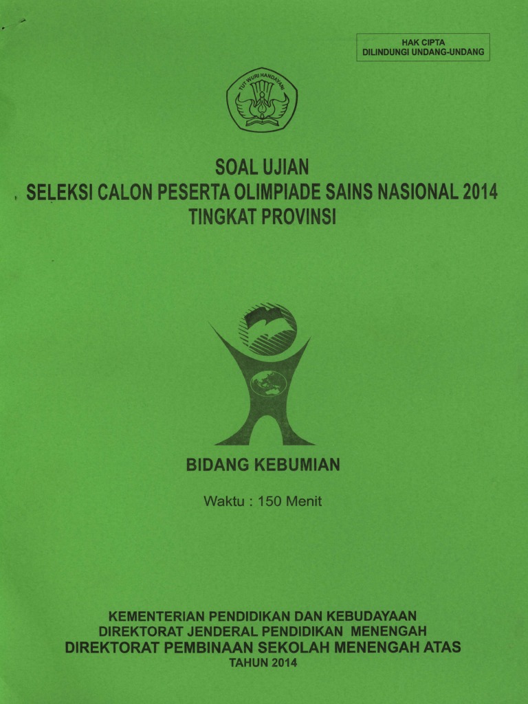 Soal OSP Kebumian 2014
