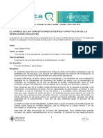 El Cambio de Las Concepciones Docentes Como Factor de La Revolución Educativa