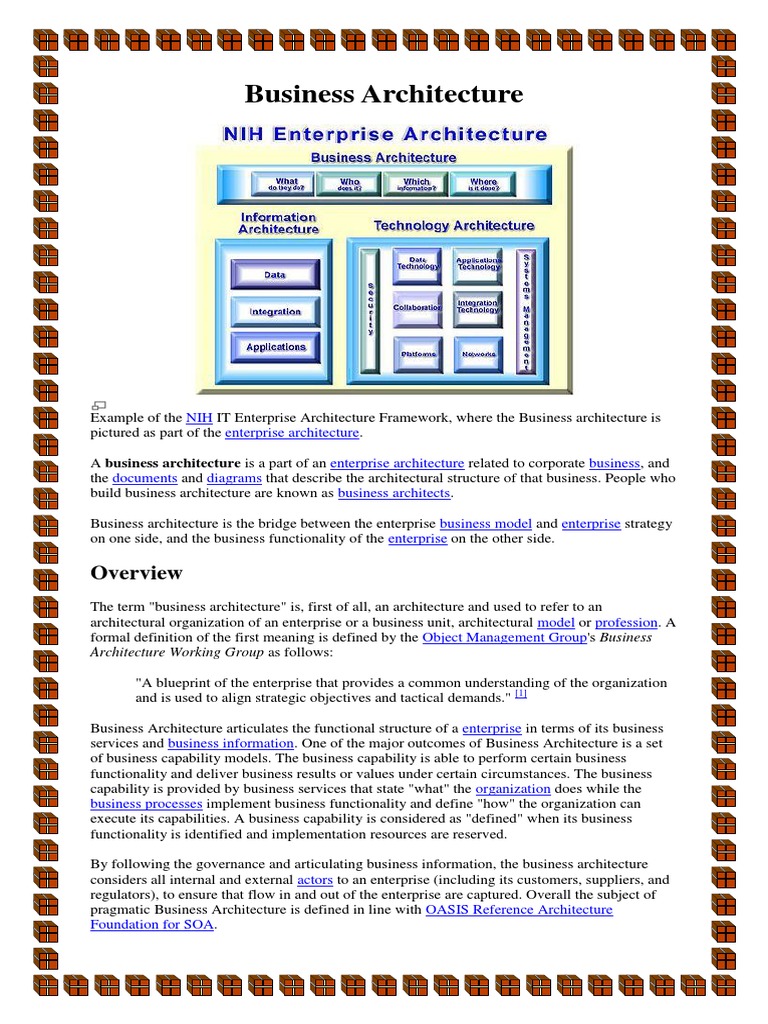 Business Architecture | PDF | Object Management Group | Strategic ...
