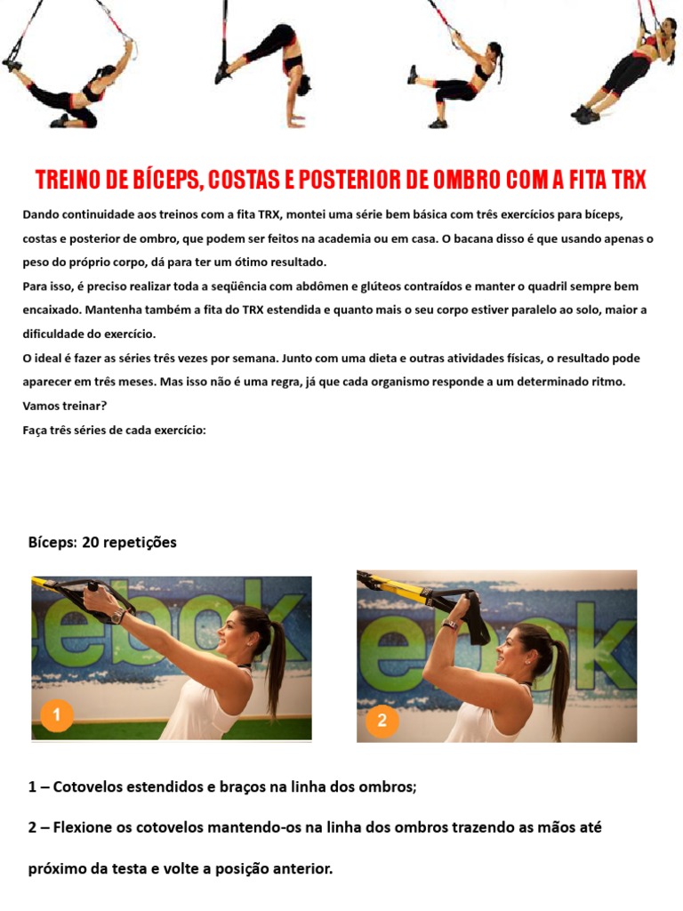 Treino TRX: Bíceps, Costas e Ombros | PDF