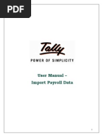 User Manual - Import Payroll Data