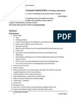 Galaxy Surfactants Interview Questions