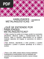 HABILIDADES Metalingüísticas