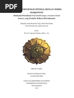 Download ANALISIS PORTOFOLIO OPTIMAL DENGAN MODEL MARKOWITZ  Studi pada Perusahaan Food And Beverages Consumer Goods Industry yang Terdaftar di Bursa Efek Indonesia by Riesfita SN251808672 doc pdf