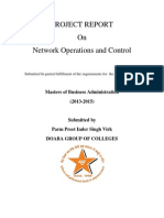 Project Report On Network Operations and Control: Masters of Business Administration (2013-2015)