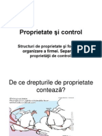 Proprietate Şi Control: Structuri de Proprietate Şi Forme de Organizare A Firmei. Separarea Proprietăţii de Control