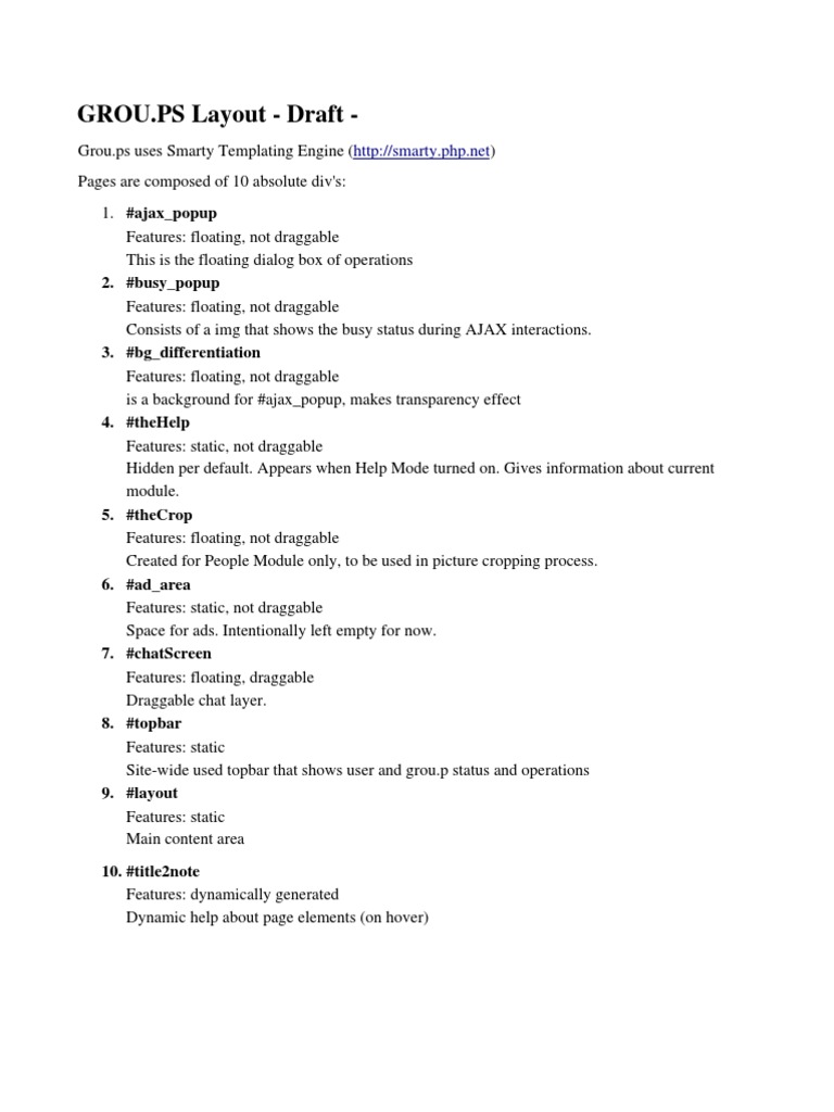 Grou.ps Layout Draft Overview | PDF | Page Layout | Cyberspace