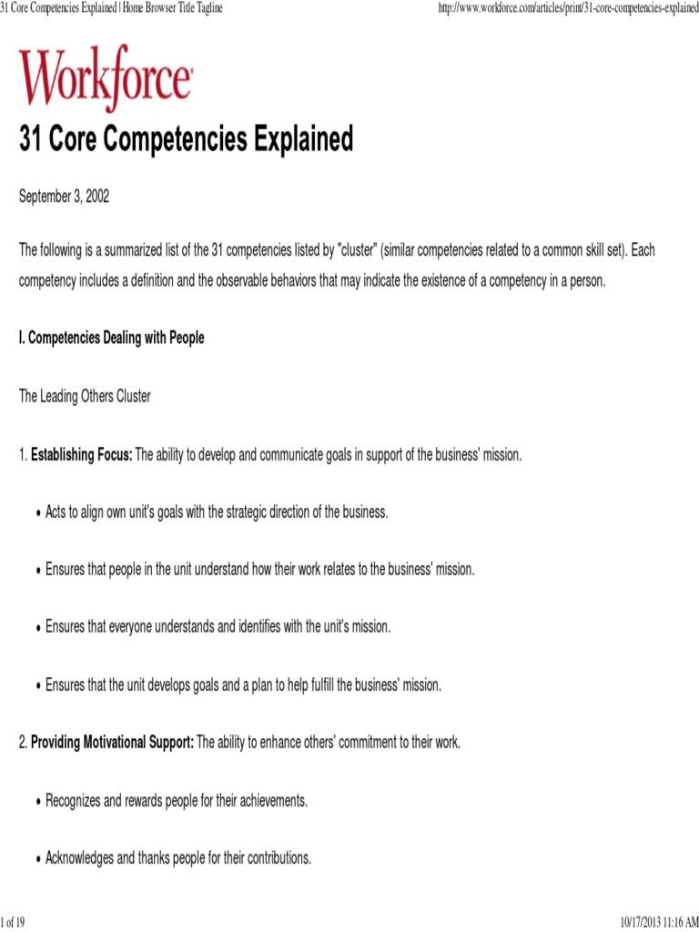 LIST OF 62 COMPETENCIES visual data 6